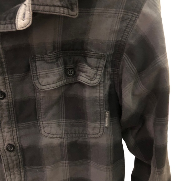 Columbia Men’s Black Grey Plaid Shirt Jacket - Picture 2 of 4